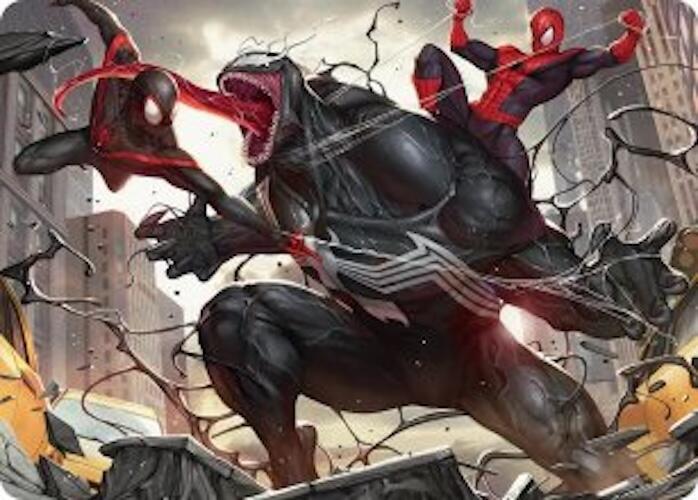 Terrific Team-Up Art Card 23 card from Art Series: Marvel's Spider-Man