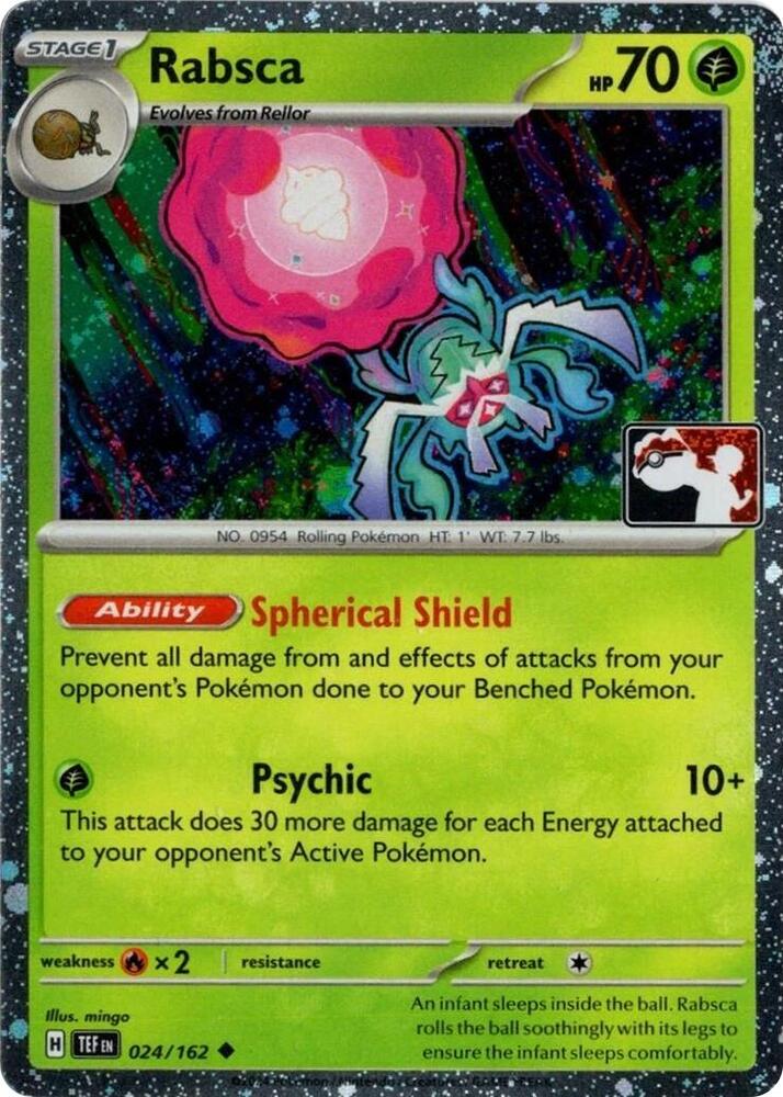 Rabsca (Cosmos Holo) 024/162 card from Prize Pack Series Cards