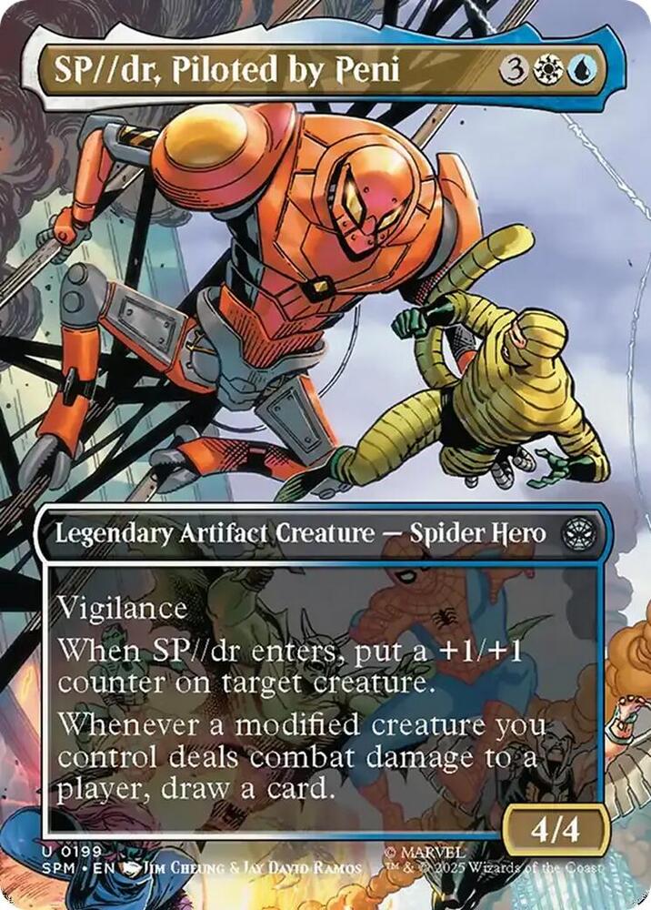 SP//dr, Piloted by Peni (Borderless) 199 card from Marvel's Spider-Man
