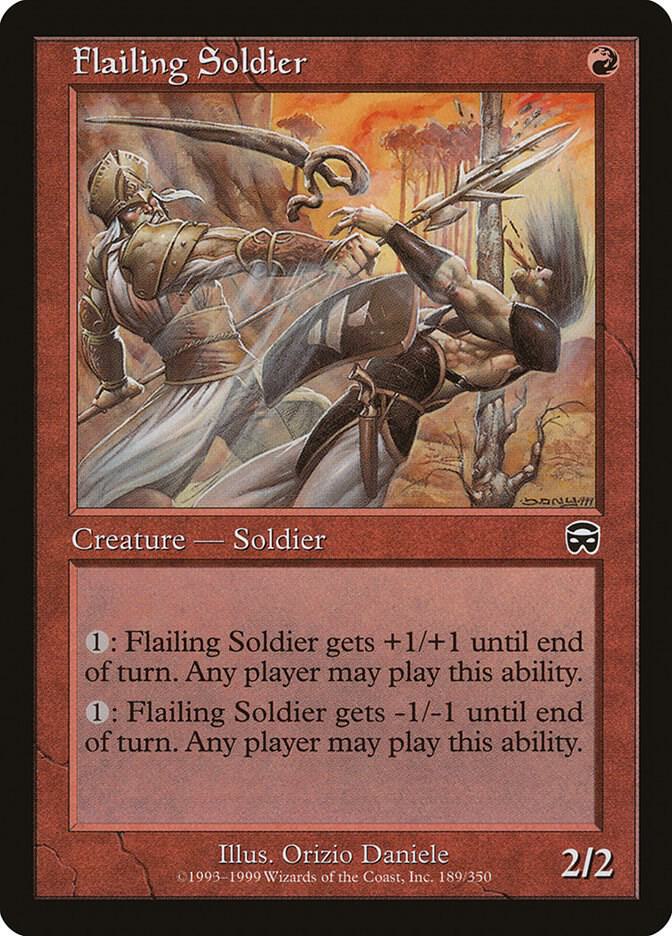 Flailing Soldier 189 card from Mercadian Masques