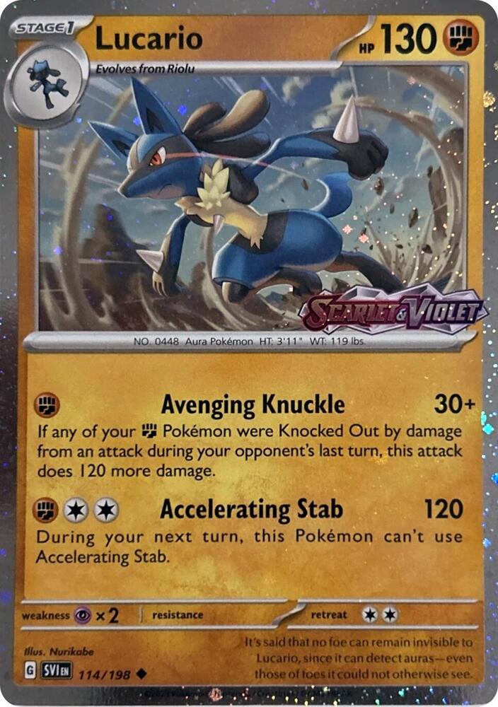 Lucario (Scarely & Violet Stamp) 114/198 card from Miscellaneous Cards & Products