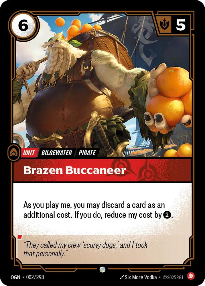 Brazen Buccaneer 002/298 card from Origins