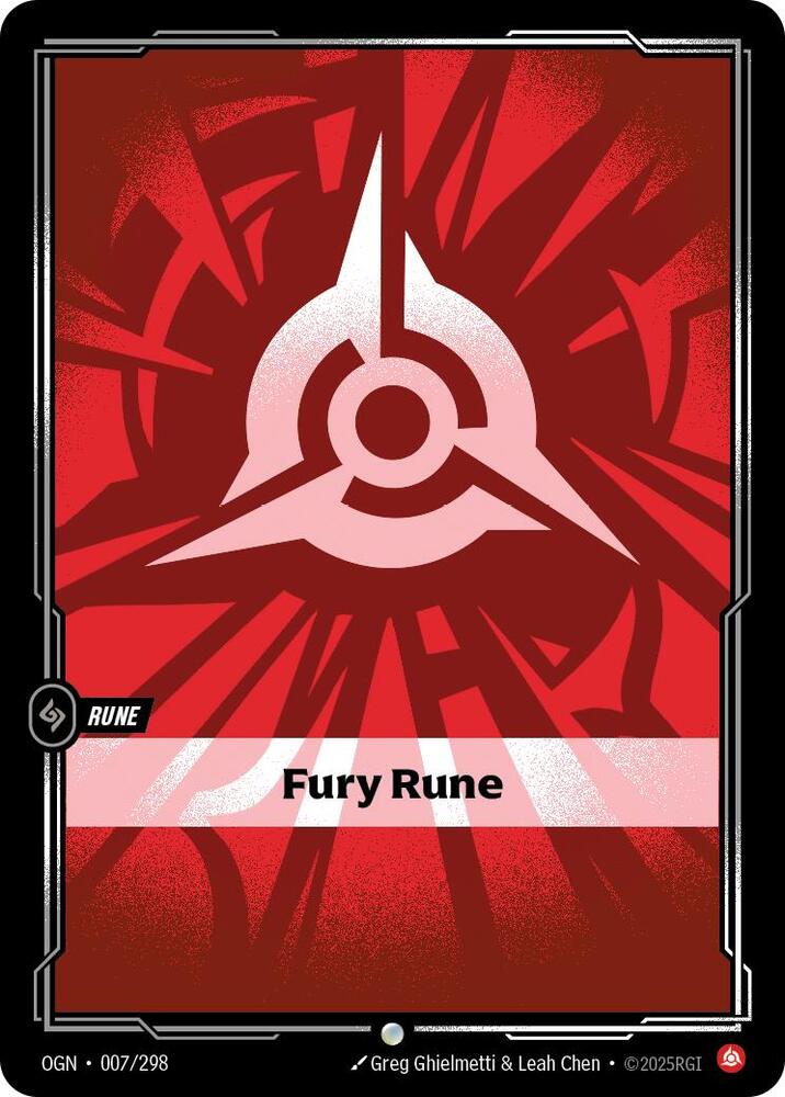 Fury Rune 007/298 card from Origins