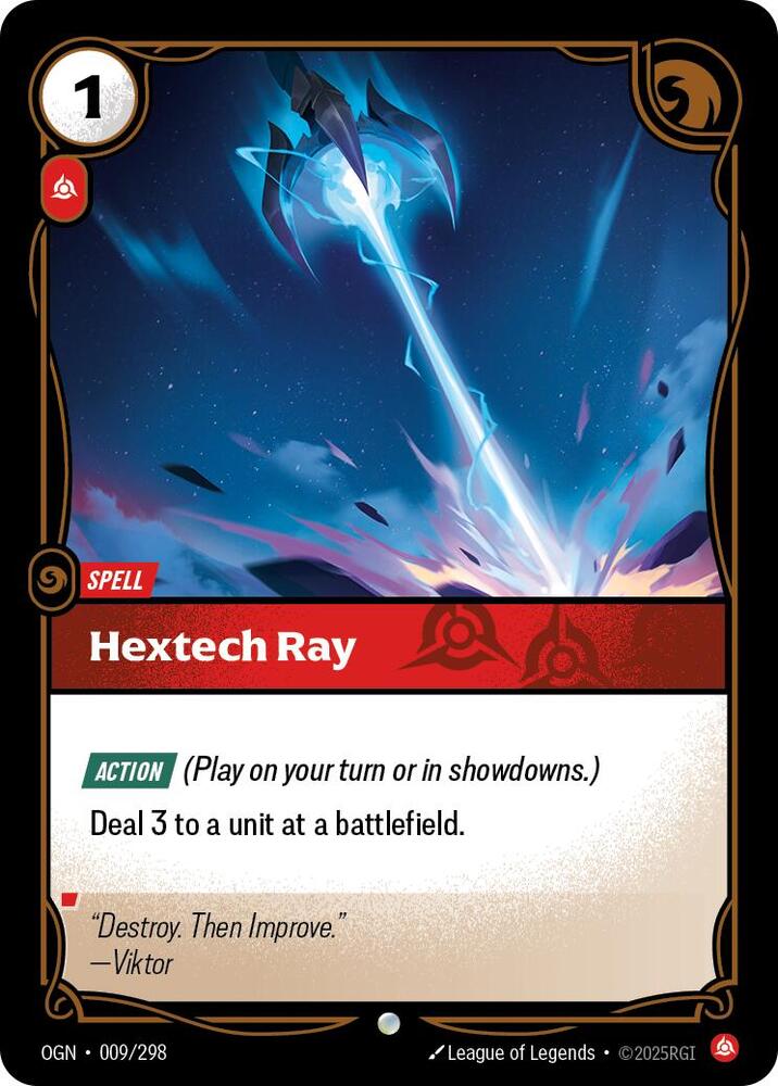 Hextech Ray 009/298 card from Origins