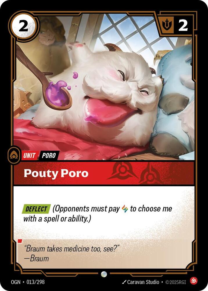Pouty Poro 013/298 card from Origins