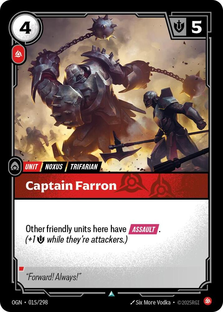 Captain Farron 015/298 card from Origins