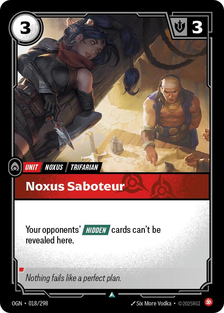 Noxus Saboteur 018/298 card from Origins