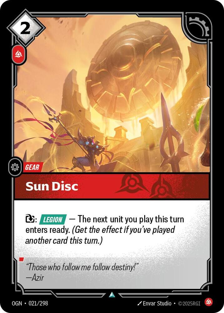 Sun Disc 021/298 card from Origins