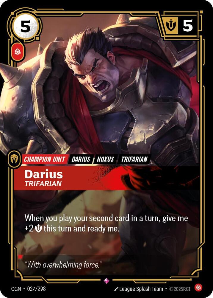 Darius - Trifarian 027/298 card from Origins