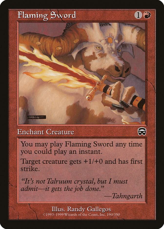 Flaming Sword 190 card from Mercadian Masques