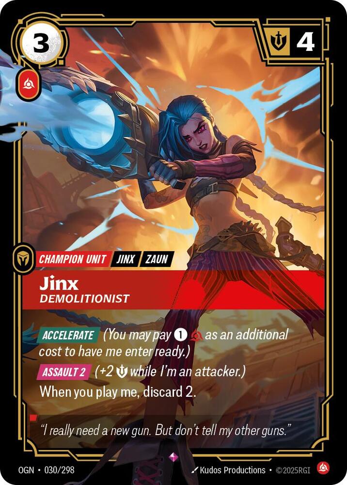 Jinx - Demolitionist 030/298 card from Origins