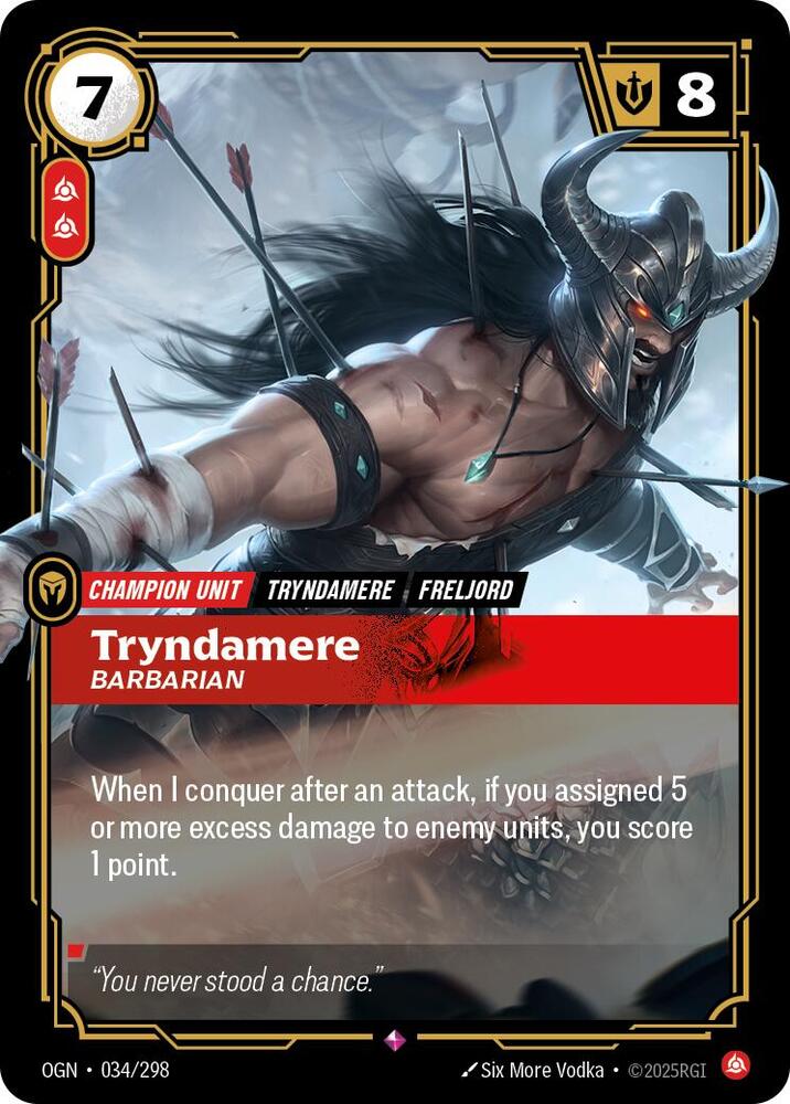 Tryndamere - Barbarian 034/298 card from Origins