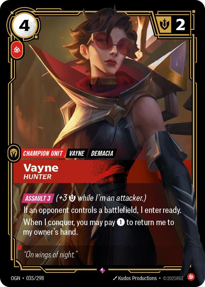 Vayne - Hunter 035/298 card from Origins