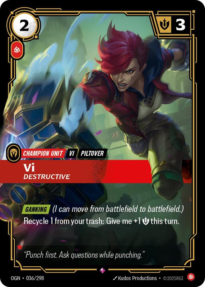 Vi - Destructive 036/298 card from Origins