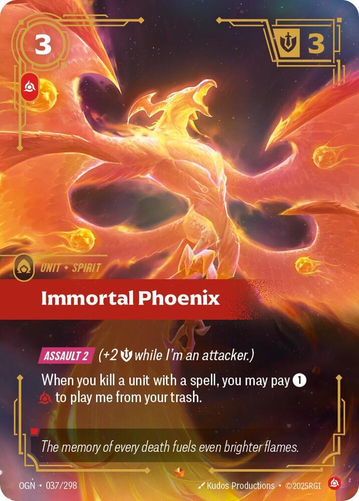 Immortal Phoenix 037/298 card from Origins