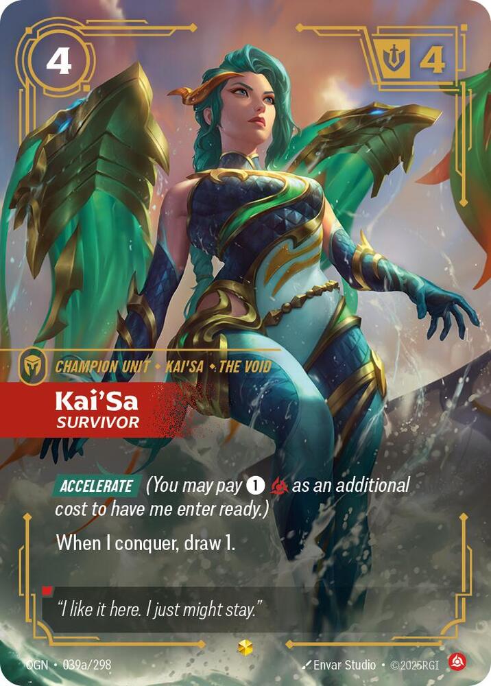 Kai'Sa - Survivor (Alternate Art) 039a/298 card from Origins