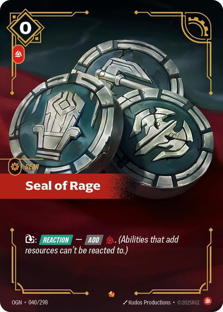 Seal of Rage 040/298 card from Origins