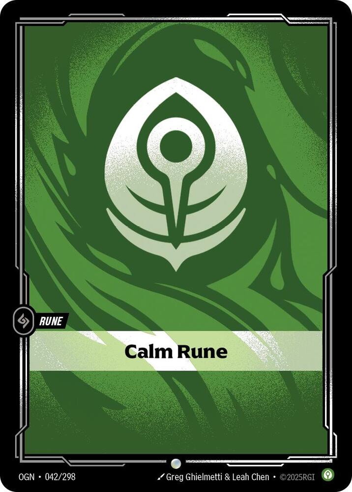 Calm Rune 042/298 card from Origins