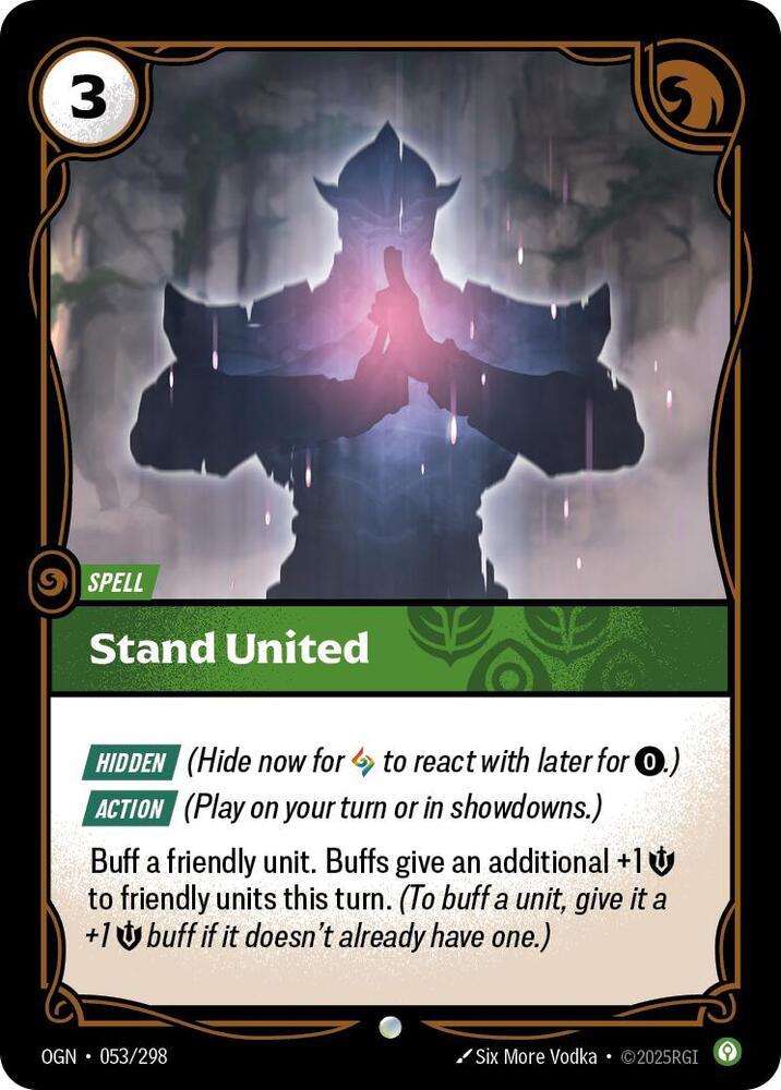 Stand United 053/298 card from Origins