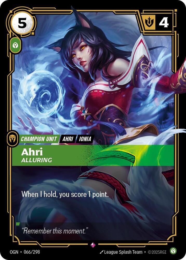 Ahri - Alluring 066/298 card from Origins
