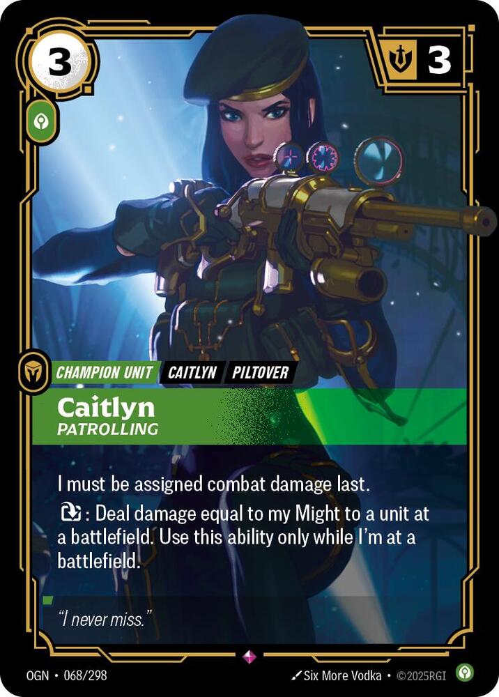 Caitlyn - Patrolling 068/298 card from Origins
