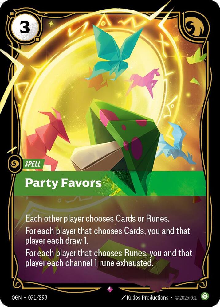 Party Favors 071/298 card from Origins