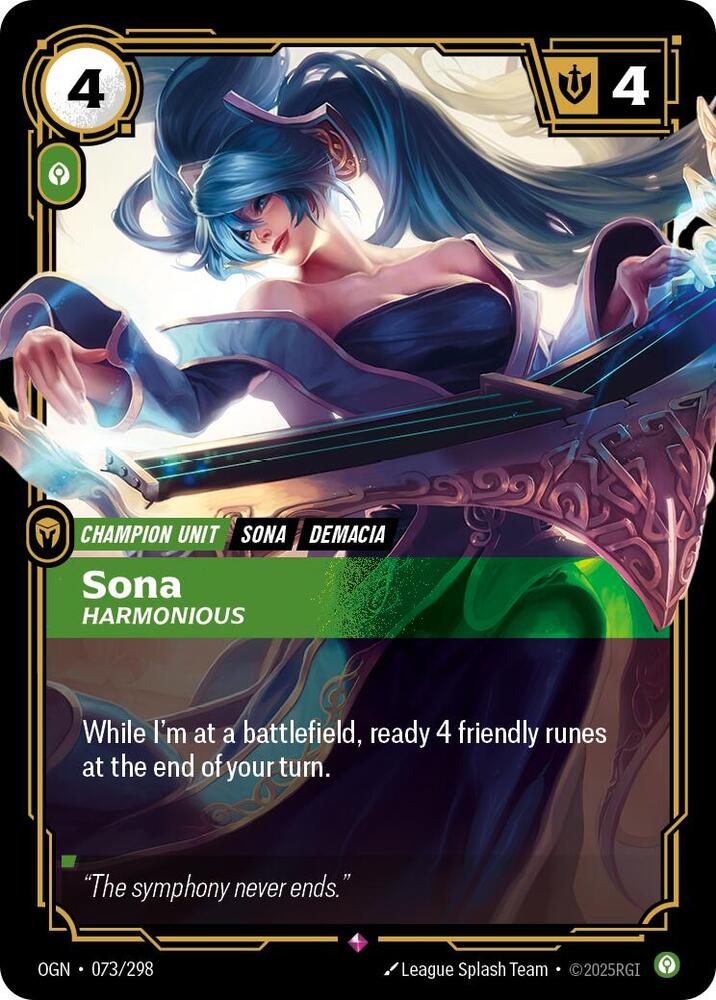 Sona - Harmonious 073/298 card from Origins