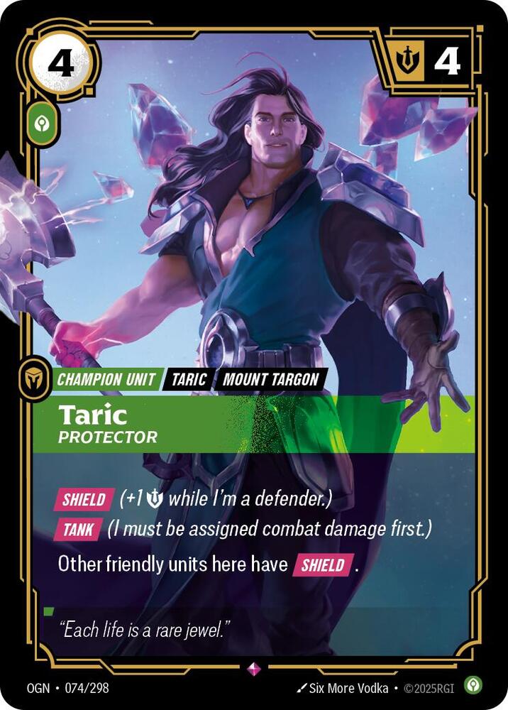 Taric - Protector 074/298 card from Origins