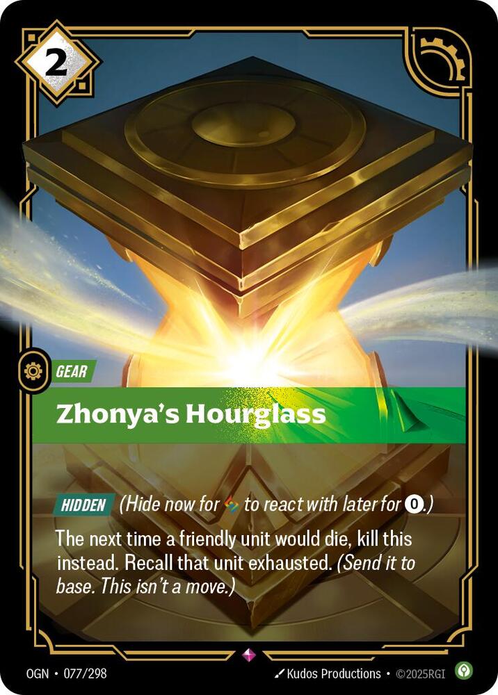 Zhonya's Hourglass 077/298 card from Origins
