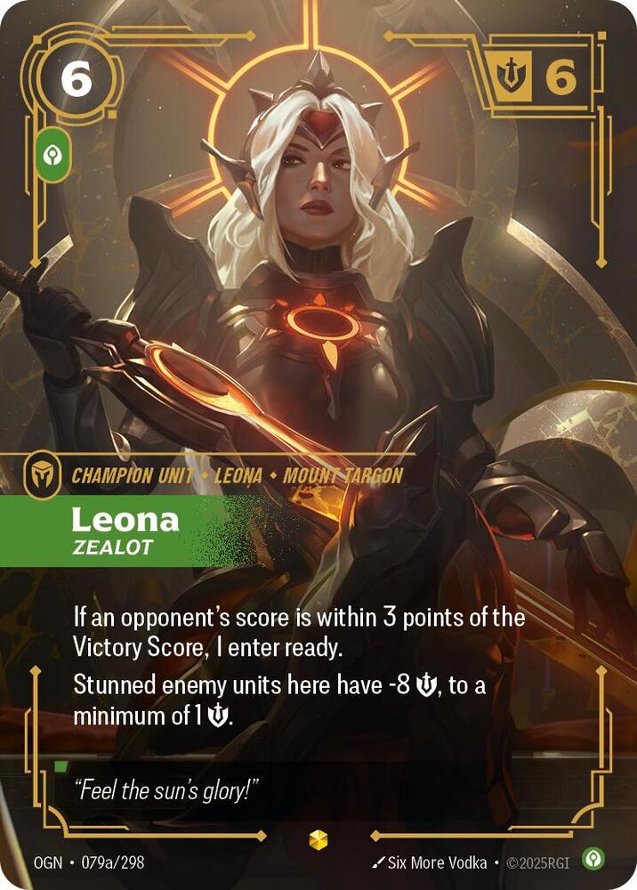 Leona - Zealot (Alternate Art) 079a/298 card from Origins