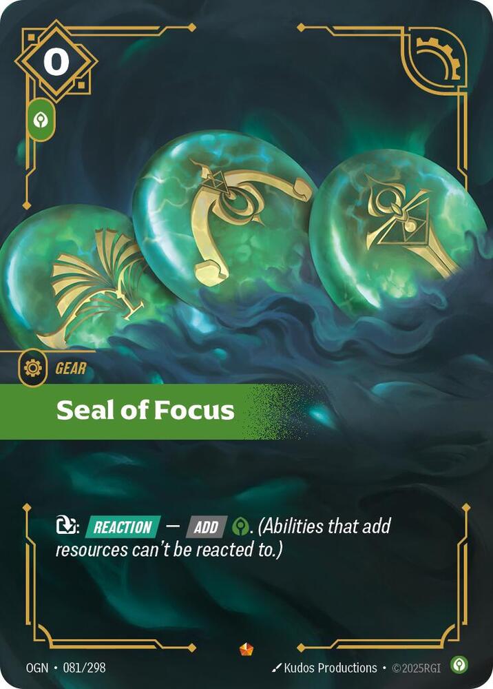 Seal of Focus 081/298 card from Origins
