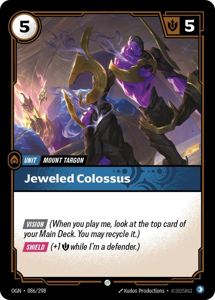 Jeweled Colossus 086/298 card from Origins