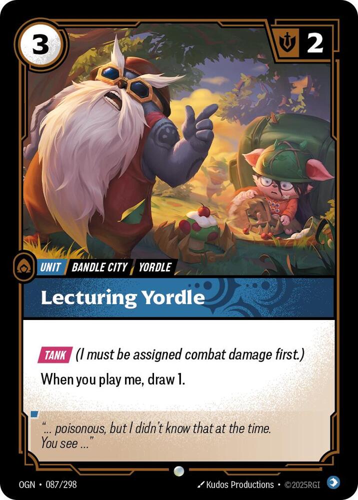 Lecturing Yordle 087/298 card from Origins