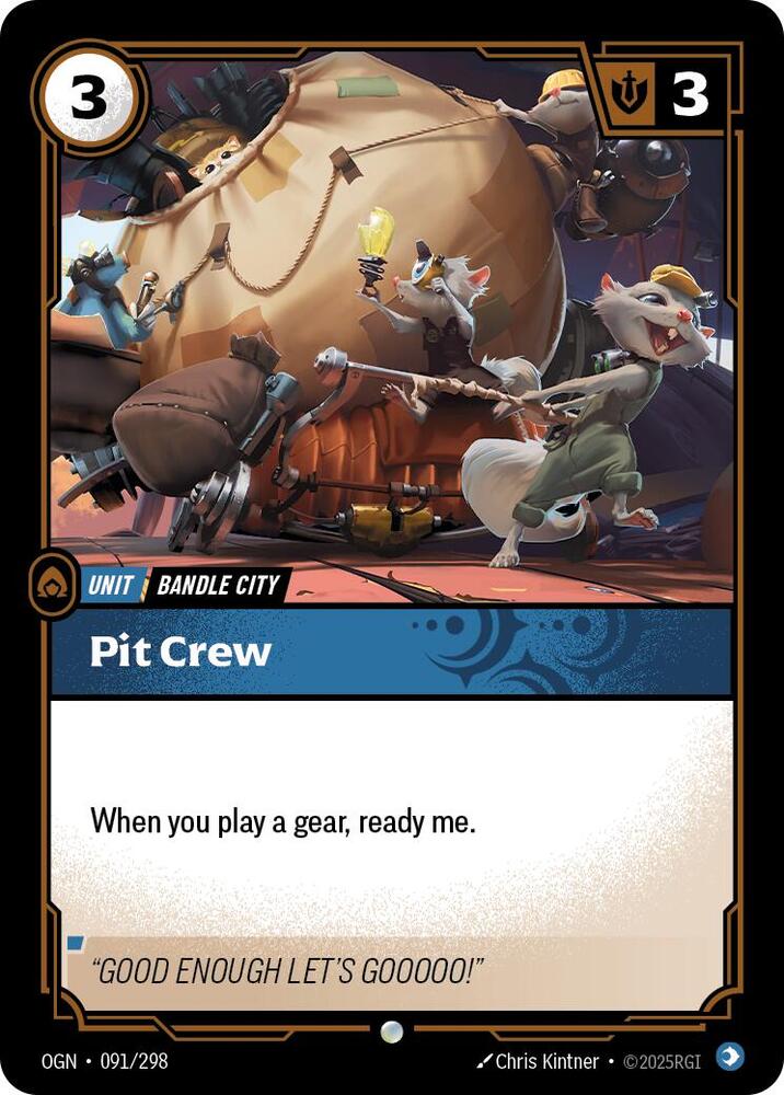 Pit Crew 091/298 card from Origins