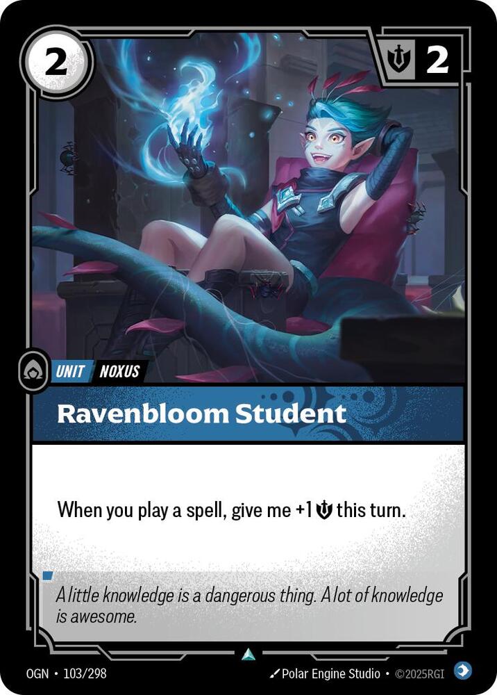Ravenbloom Student 103/298 card from Origins