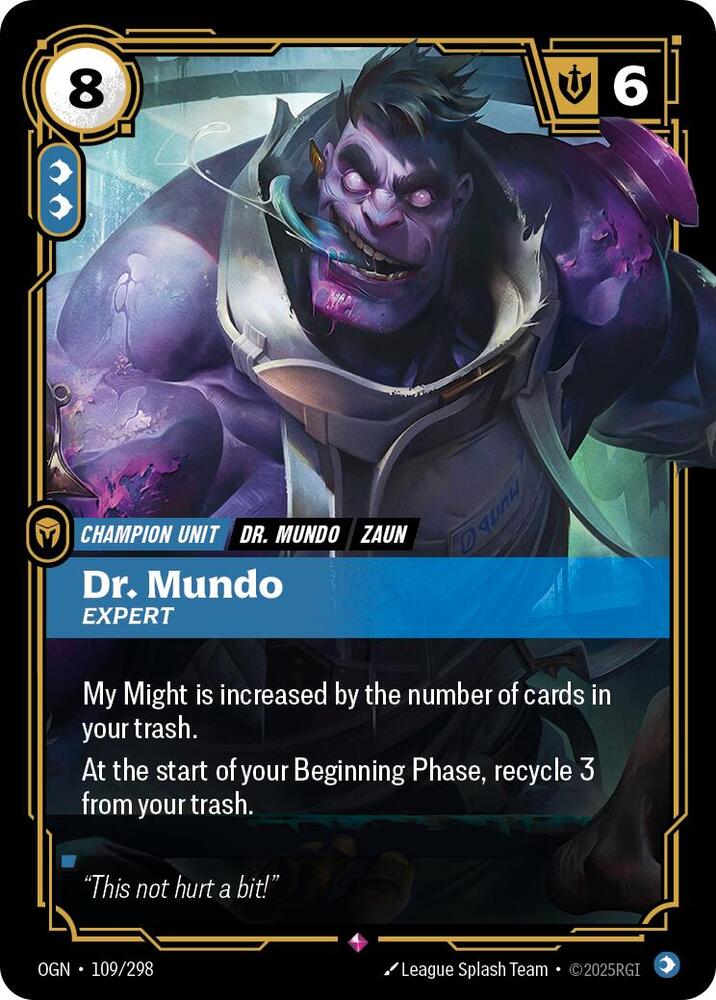 Dr. Mundo - Expert 109/298 card from Origins