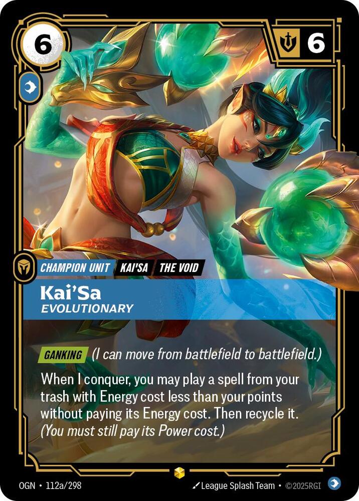 Kai'Sa - Evolutionary (Alternate Art) 112a/298 card from Origins