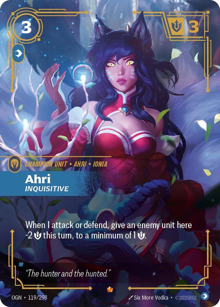 Ahri - Inquisitive 119/298 card from Origins