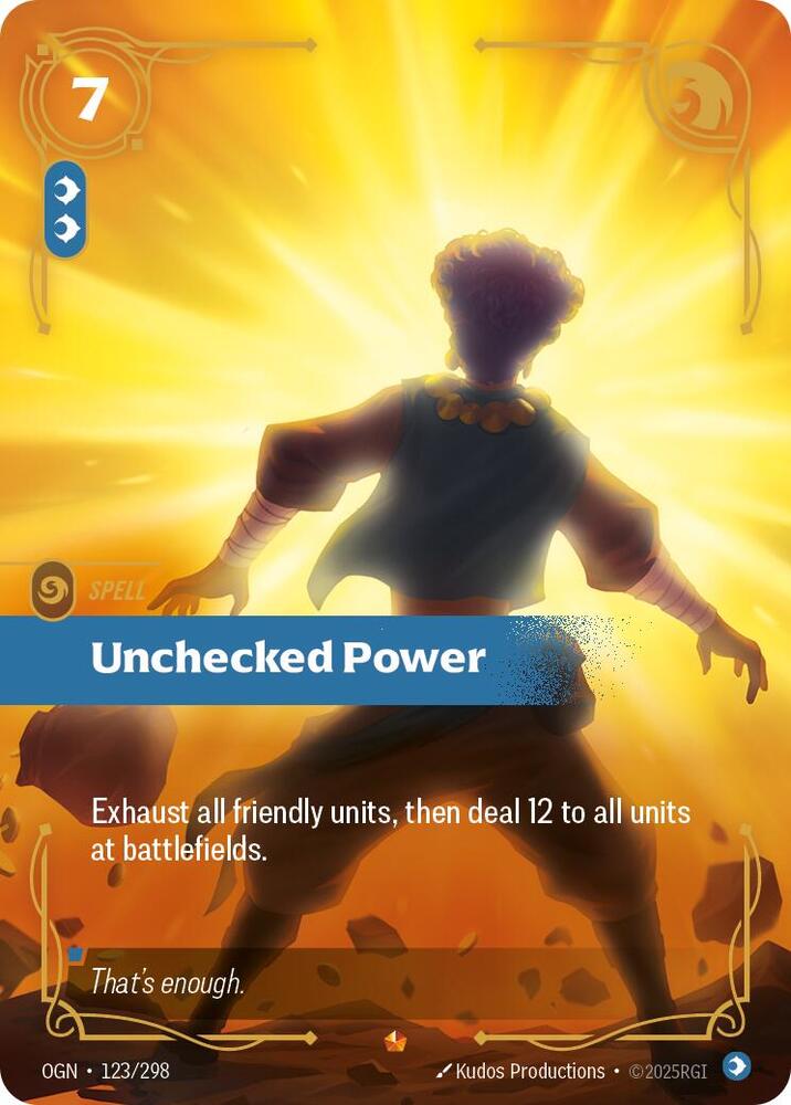Unchecked Power 123/298 card from Origins