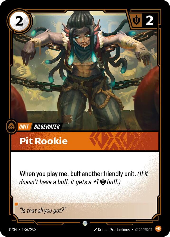 Pit Rookie 136/298 card from Origins