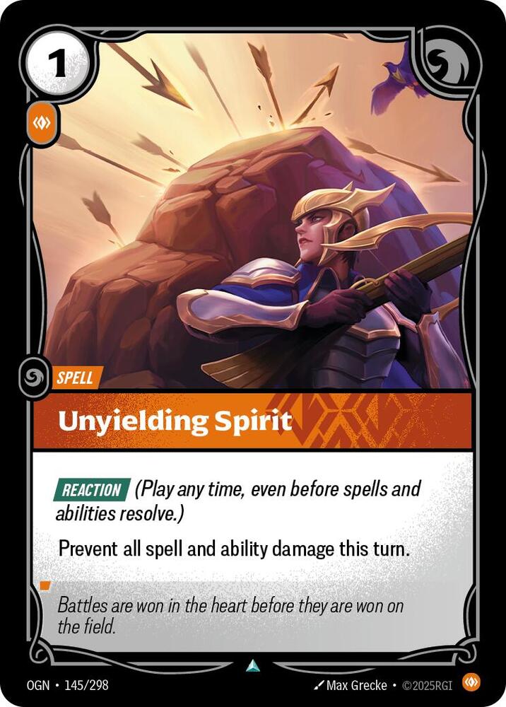 Unyielding Spirit 145/298 card from Origins