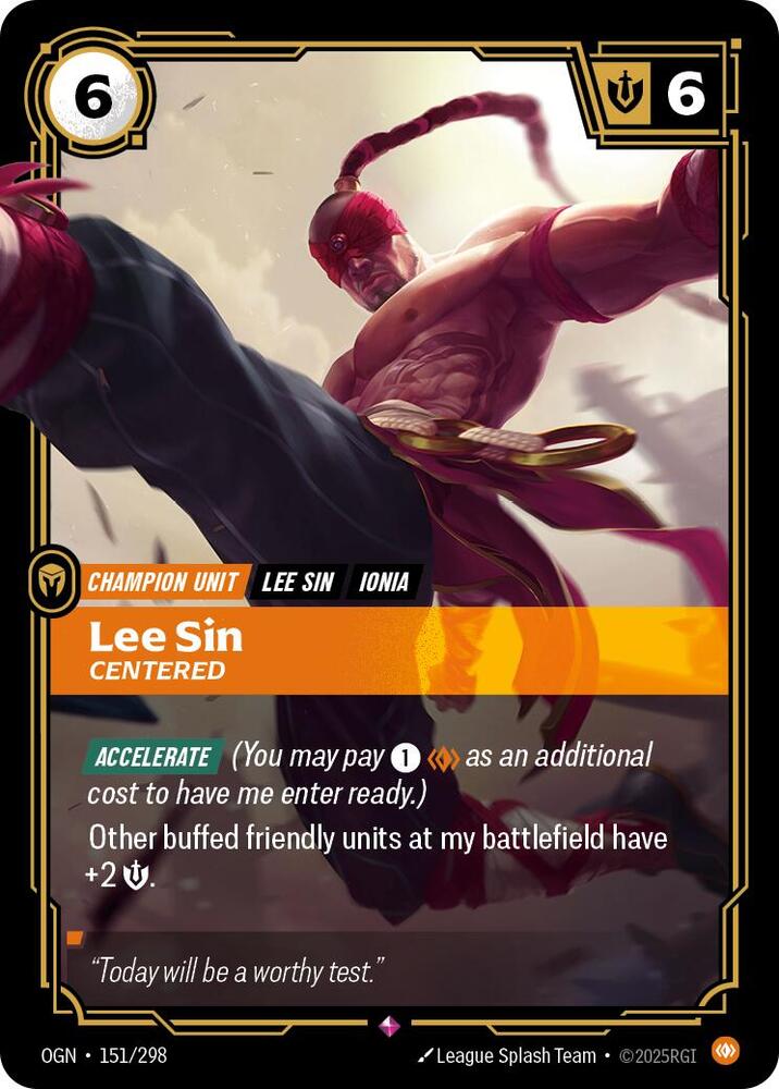 Lee Sin - Centered 151/298 card from Origins