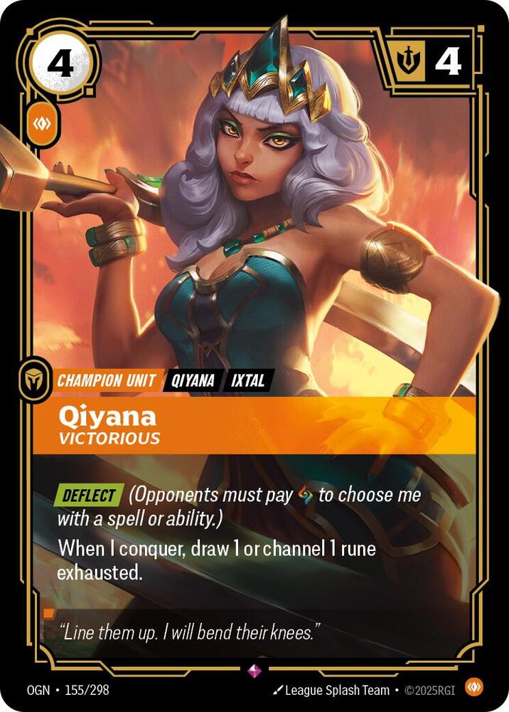 Qiyana - Victorious 155/298 card from Origins