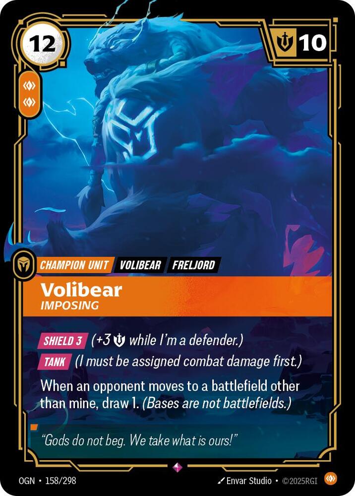 Volibear - Imposing 158/298 card from Origins