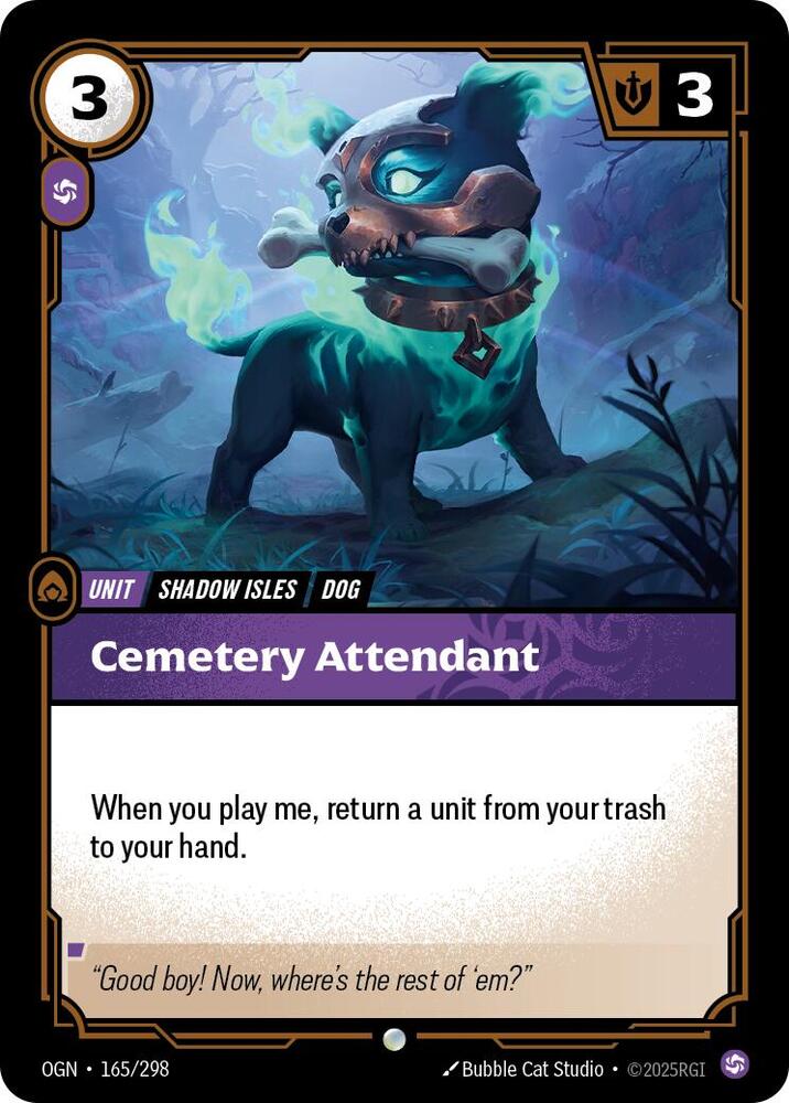Cemetery Attendant 165/298 card from Origins