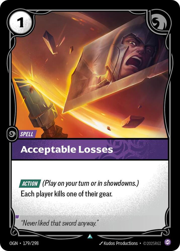 Acceptable Losses 179/298 card from Origins