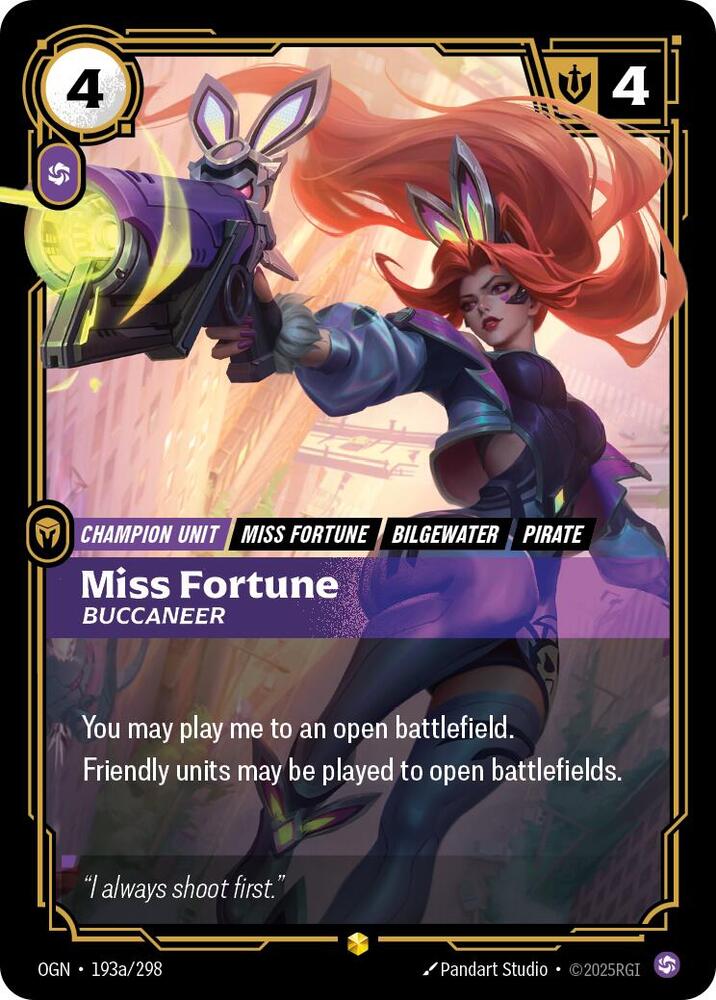 Miss Fortune - Buccaneer (Alternate Art) 193a/298 card from Origins