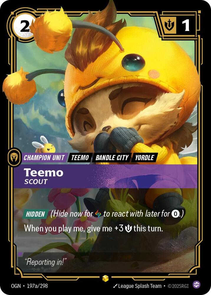 Teemo - Scout (Alternate Art) 197a/298 card from Origins