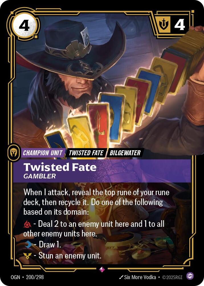 Twisted Fate - Gambler 200/298 card from Origins