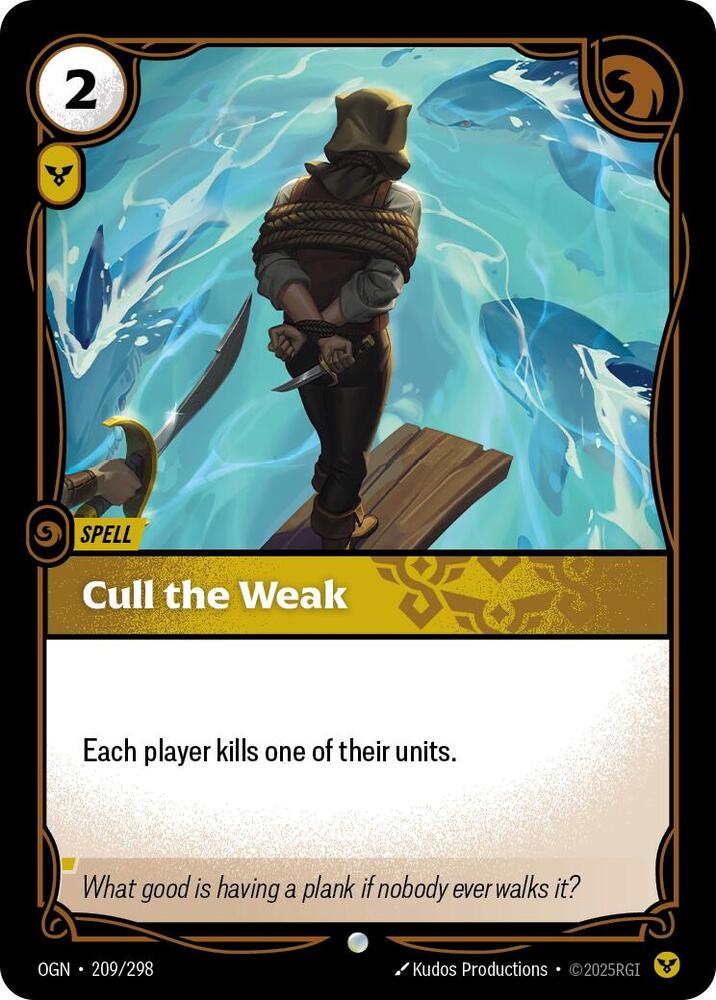 Cull the Weak 209/298 card from Origins